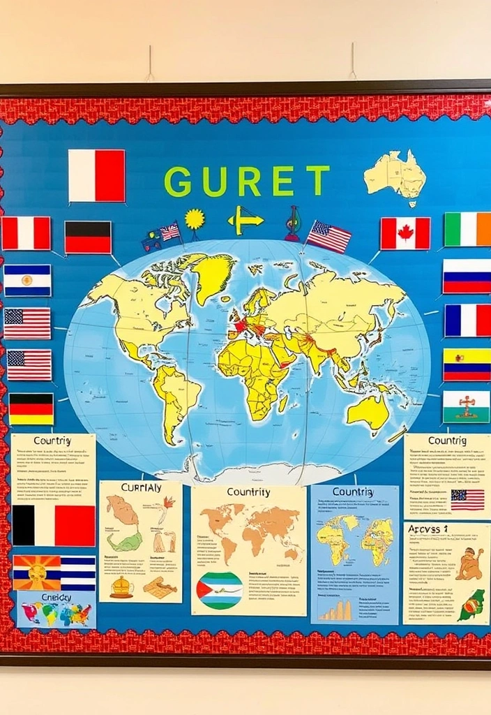 28 Unique Bulletin Board Ideas for Teachers' Classrooms That Will Inspire Every Student! - 5. Around the World: Cultural Awareness