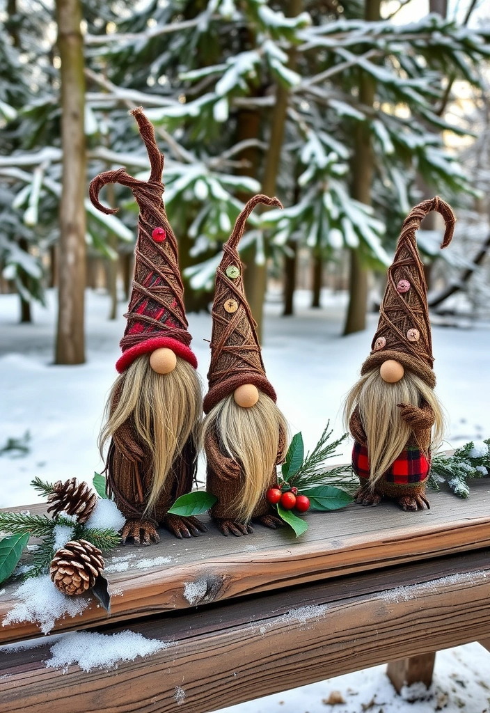 23 DIY Christmas Gnomes That’ll Make Your Holidays Extra Magical! (You Won't Believe #12!) - 4. Nature-Inspired Gnomes