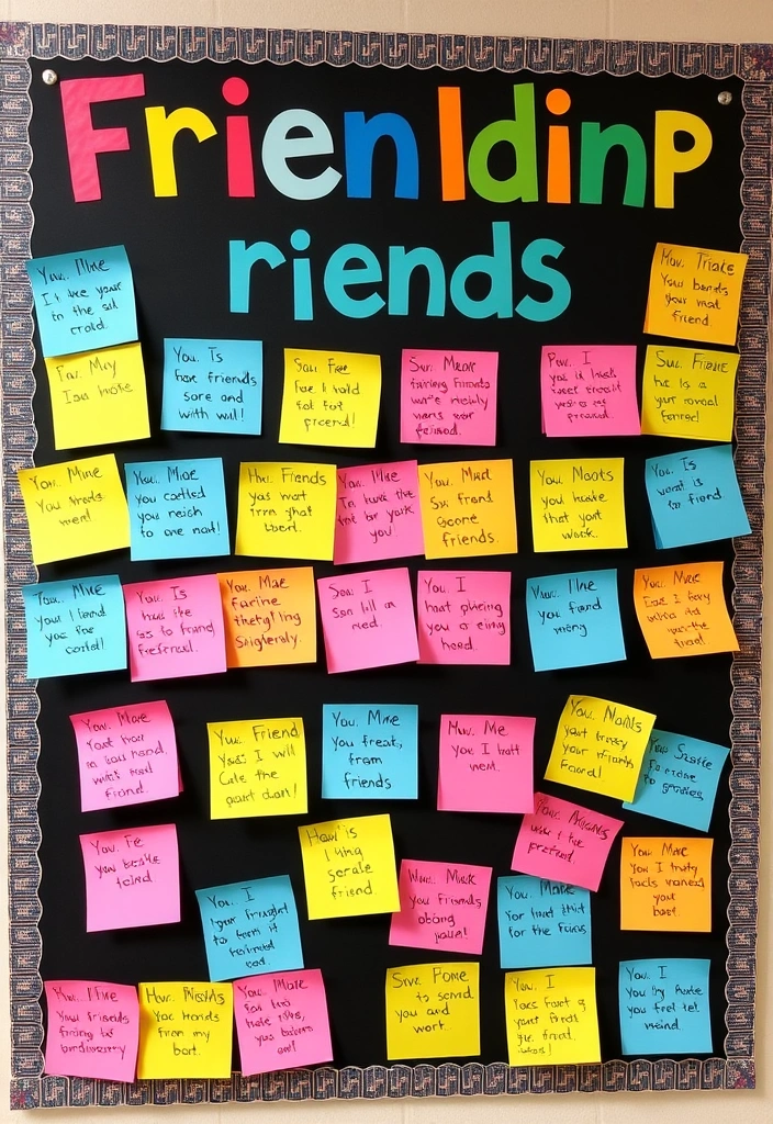 28 Unique Bulletin Board Ideas for Teachers' Classrooms That Will Inspire Every Student! - 24. Friendship Board: Building Relationships