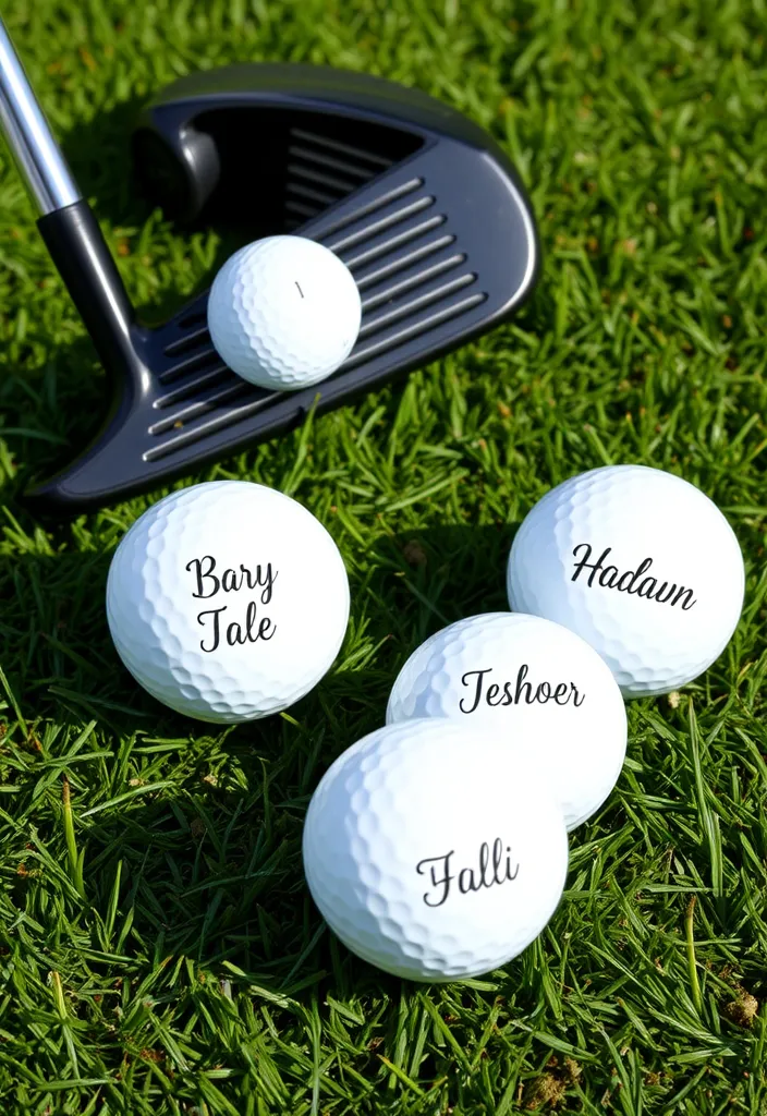 23 Homemade Valentine Gift Ideas for Him That Will Make His Heart Melt! - 21. Personalized Golf Balls for the Golf Lover