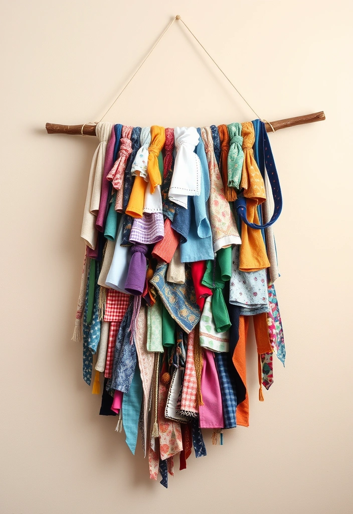 27 Creative Room Decor Hacks That Cost Absolutely Nothing! - 3. Fabric Scrap Wall Hangings