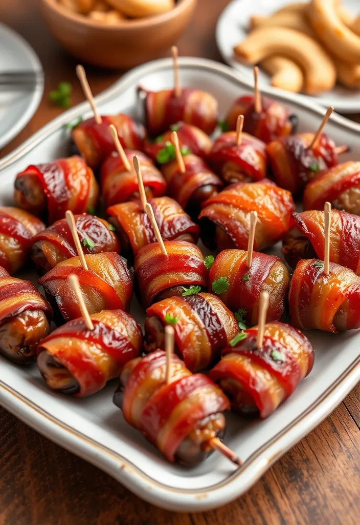 21 Easy Party Appetizers That Will Wow Your Guests (You Won't Believe #12!) - 12. Bacon-Wrapped Dates