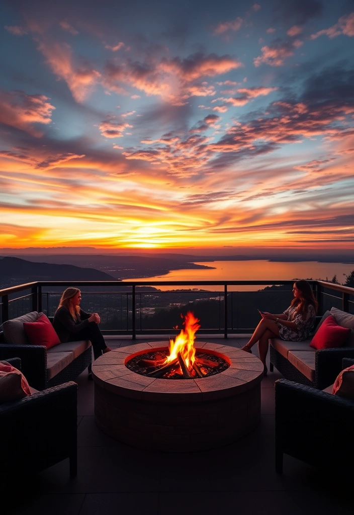 21 Stunning Fire Pit Ideas to Elevate Your Backyard Gatherings (You’ll Love #14!) - 19. Fire Pit with a View