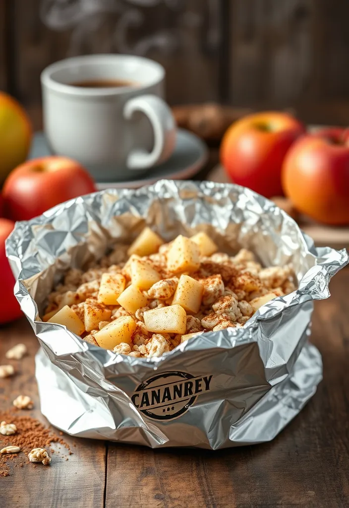 20 Foil Packet Meals You’ll Wish You Discovered Sooner (Perfect for Grilling!) - 14. Apple Cinnamon Oatmeal Packets