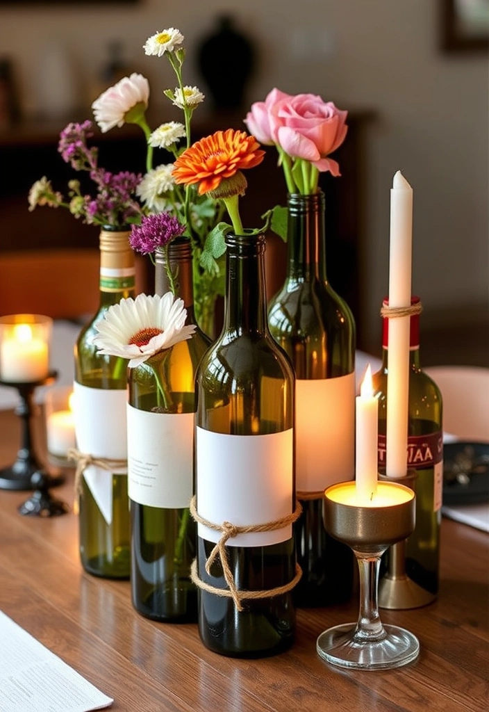 27 Creative Room Decor Hacks That Cost Absolutely Nothing! - 14. Upcycled Wine Bottles