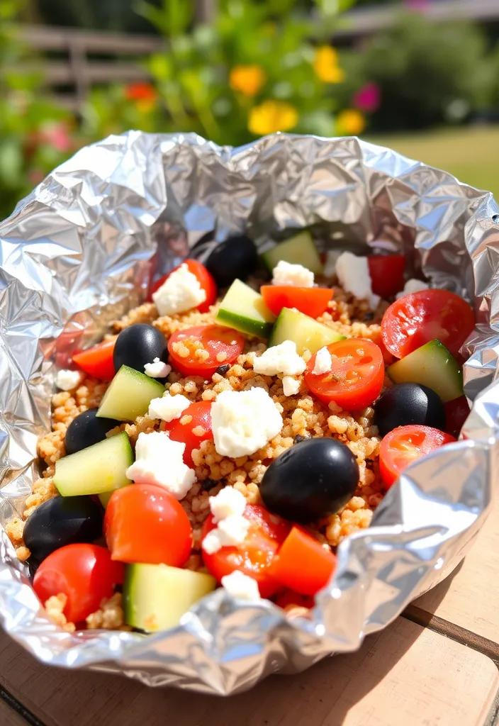 20 Foil Packet Meals You’ll Wish You Discovered Sooner (Perfect for Grilling!) - 4. Mediterranean Veggie & Quinoa Pack