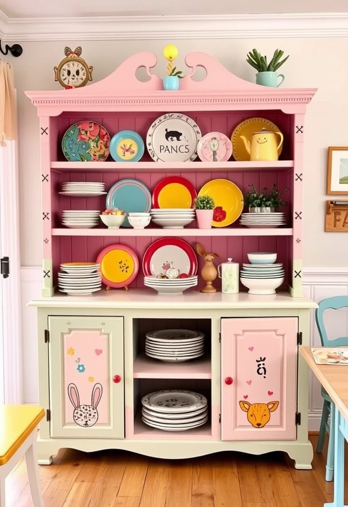 26 Hutch Redo Ideas That Will Transform Your Space (You Won't Believe #14!) - 9. Fun and Whimsical Designs