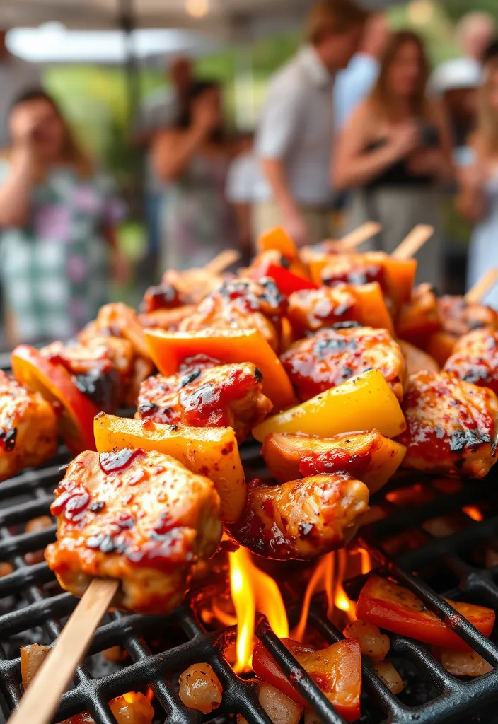 22 BBQ Food Ideas That Will Make Your Summer Parties Unforgettable! - 2. BBQ Chicken Skewers