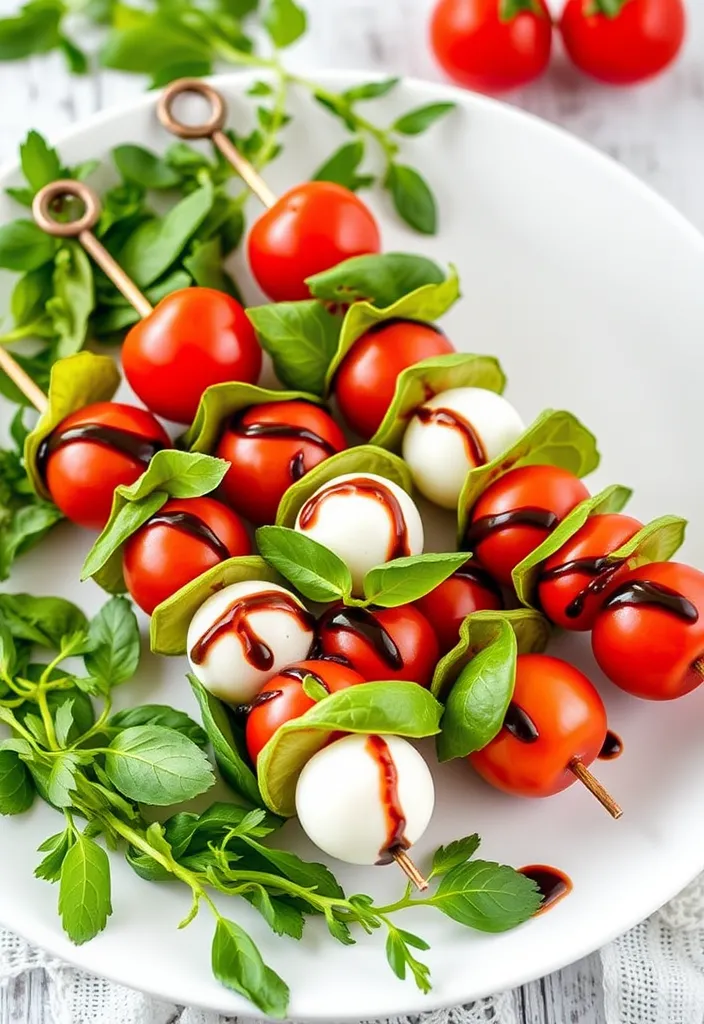 22 BBQ Food Ideas That Will Make Your Summer Parties Unforgettable! - 10. Caprese Skewers