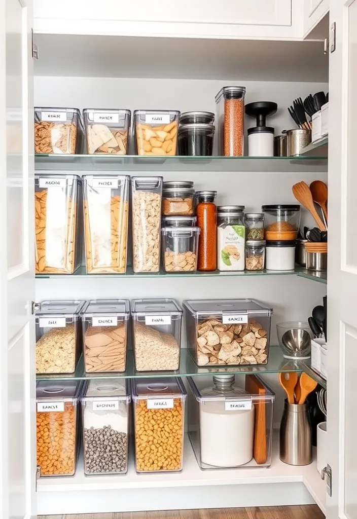 27 Home Decorating Storage Ideas That'll Transform Your Space! - 18. Clear Acrylic Storage Containers