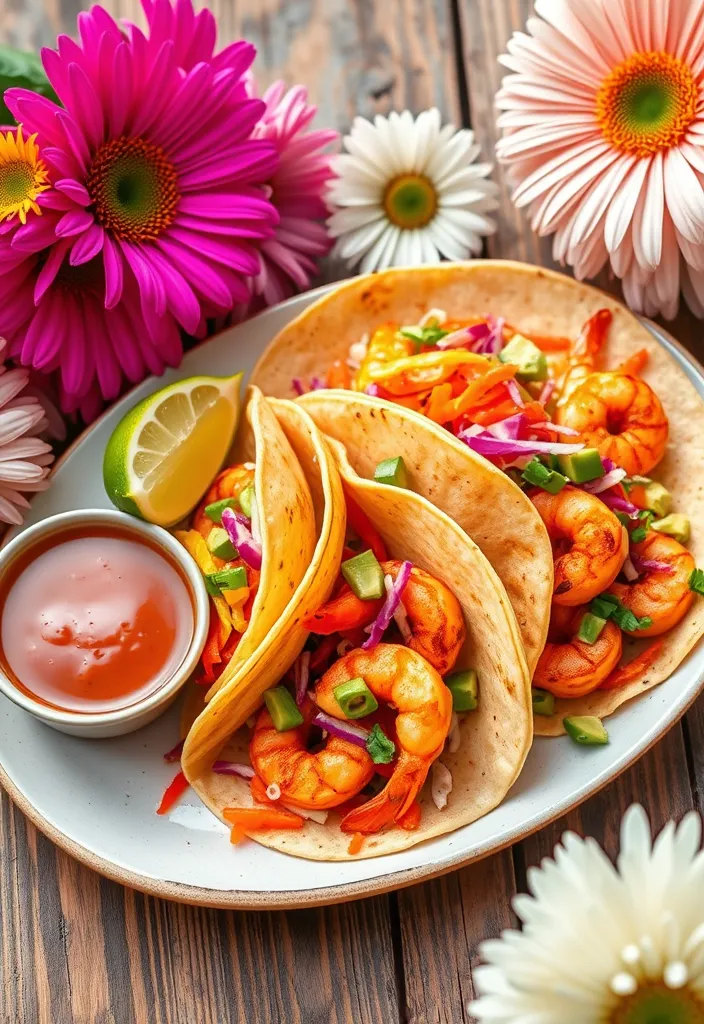 22 BBQ Food Ideas That Will Make Your Summer Parties Unforgettable! - 3. Spicy Grilled Shrimp Tacos