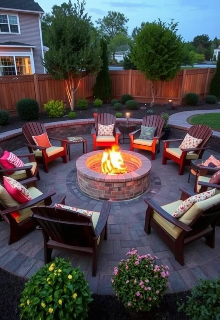 21 Stunning Fire Pit Ideas to Elevate Your Backyard Gatherings (You’ll Love #14!) - 4. Classic Brick Fire Pit