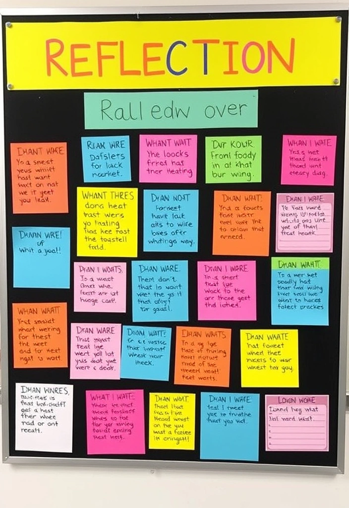 28 Unique Bulletin Board Ideas for Teachers' Classrooms That Will Inspire Every Student! - 28. Reflection Board: Encourage Self-Assessment