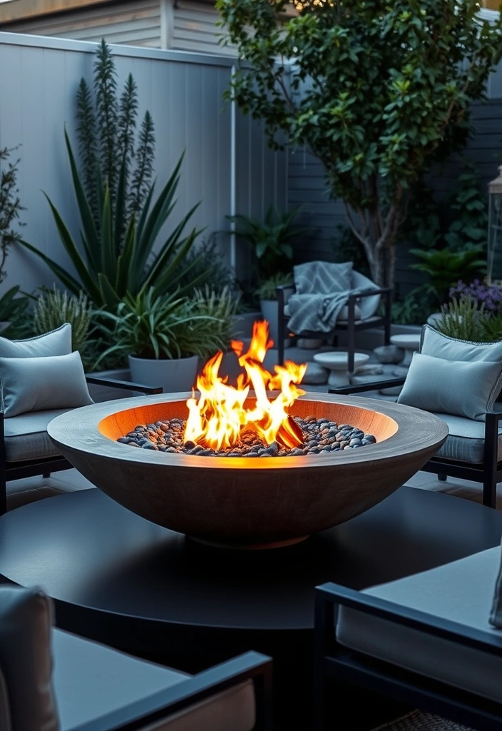 21 Stunning Fire Pit Ideas to Elevate Your Backyard Gatherings (You’ll Love #14!) - 6. Artistic Fire Bowl