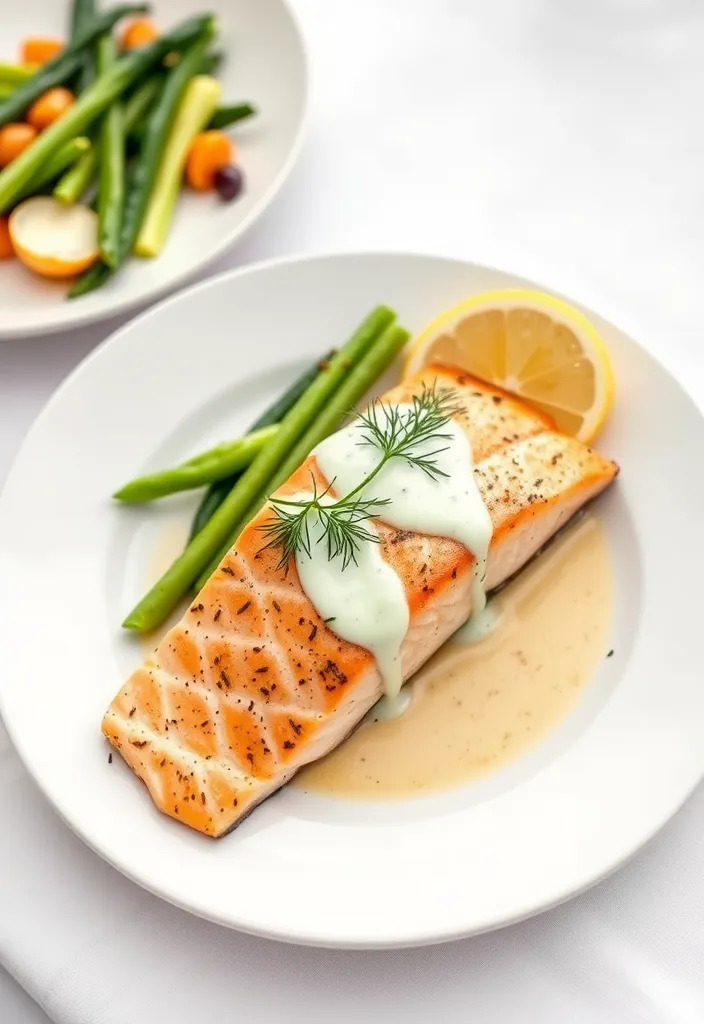 26 Easy Dinner Recipes Your Family Will Crave (You Won't Believe #15!) - 10. Baked Salmon with Dill Sauce