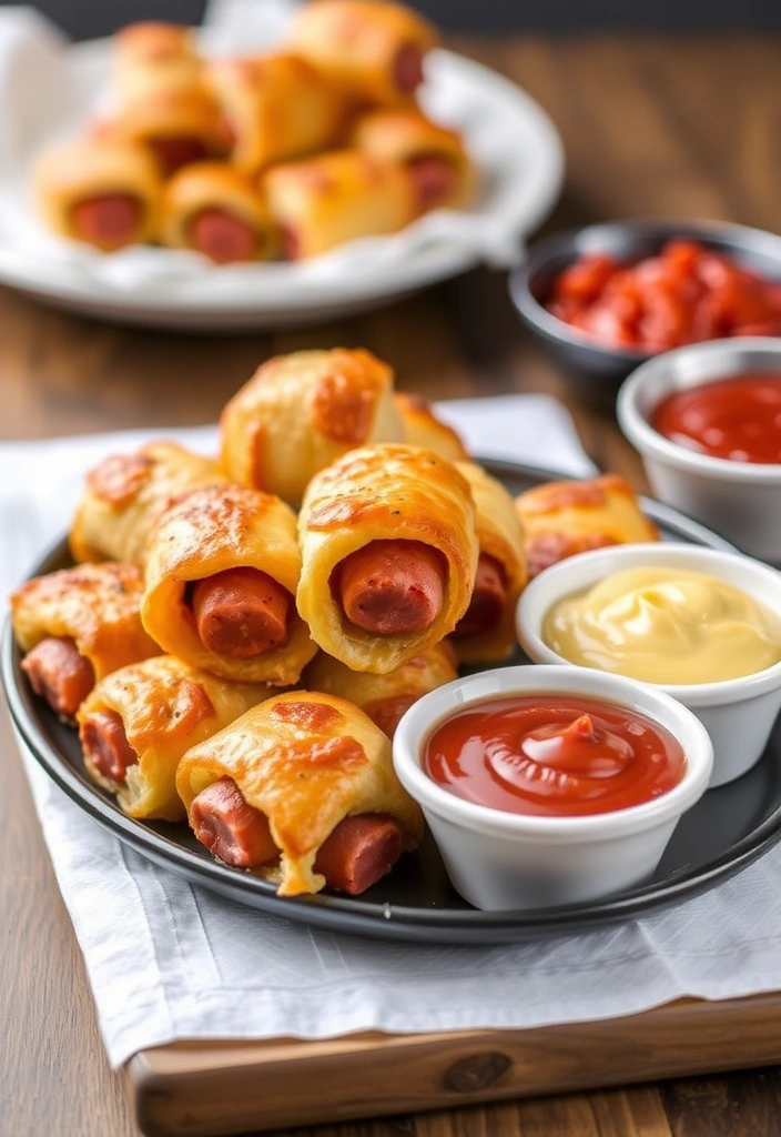 24 Easy Pleasy Snacks for Game Day Parties (You Won't Believe #11!) - 21. Pigs in a Blanket