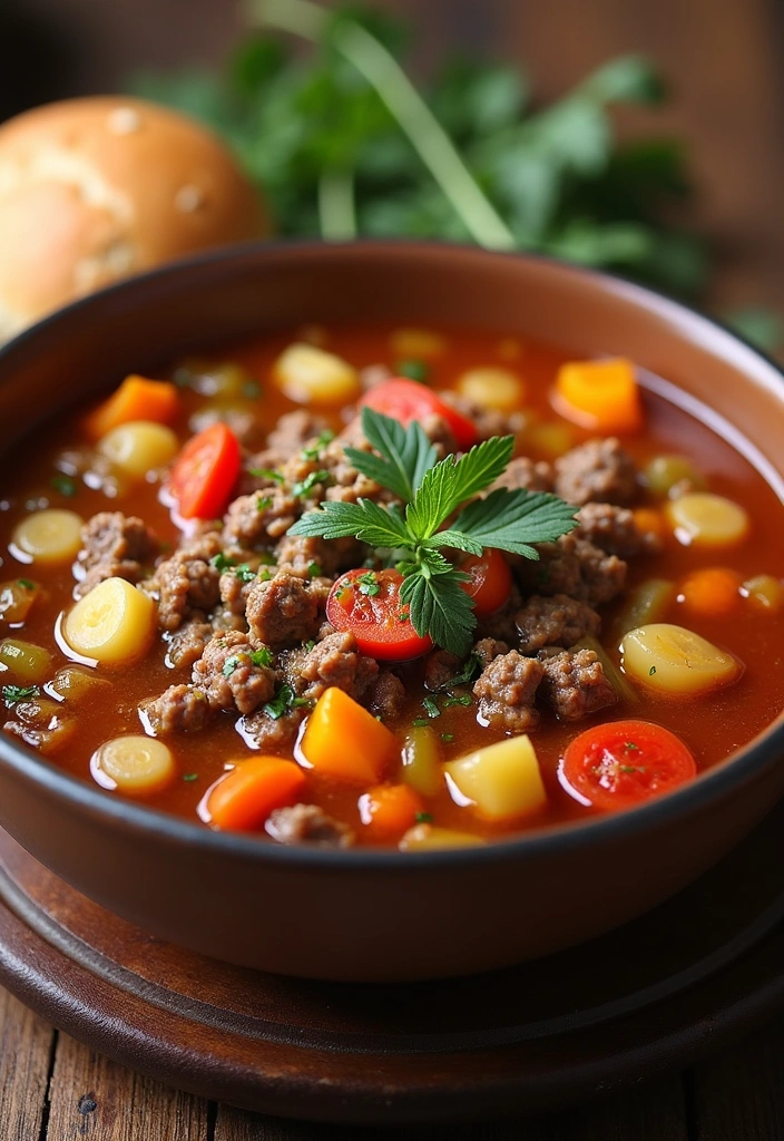 26 Mouthwatering Dinner Ideas with Hamburger Meat That You’ll Crave Tonight! - 7. Hamburger Soup