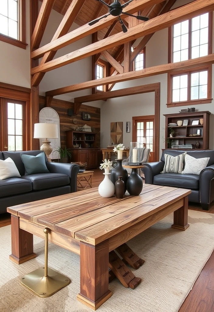 21 Joanna Gaines’s Living Room Ideas That Will Transform Your Space! - 2. Rustic Wood Accents