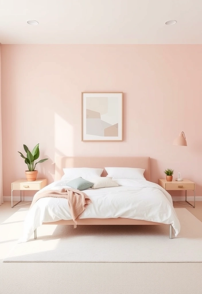 21 Blush Pink Bedroom Ideas That Will Make You Swoon! - 3. Minimalist Blush Vibes