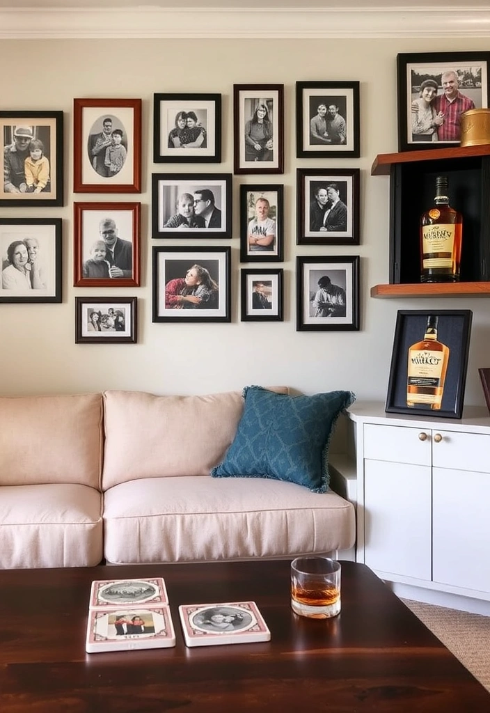 25 Cozy Whiskey Lounge Ideas That'll Turn Your Living Room into a Luxurious Retreat! - 12. Personalized Touches