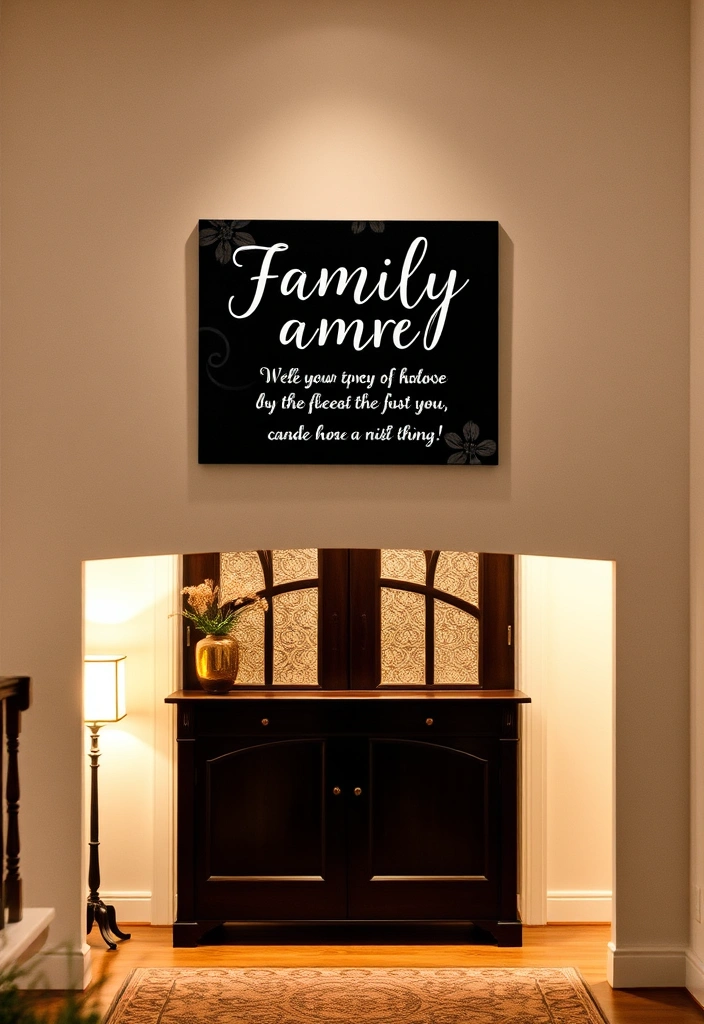 20 DIY Entryway Decor Ideas That Will Wow Your Guests! - 11. Personalized Wall Art