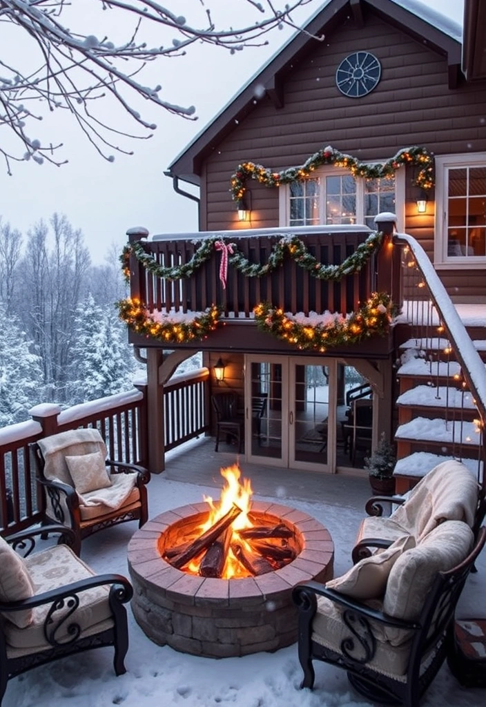 20 Two-Level Deck Ideas That Will Transform Your Backyard Into a Dream Retreat! - 14. Winter Wonderland