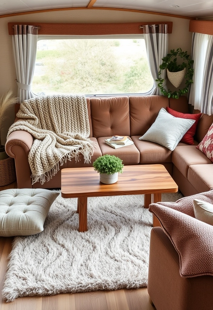 27 Mobile Home Living Room Transformation Ideas That’ll Blow Your Mind! - 2. Cozy Up with Textures