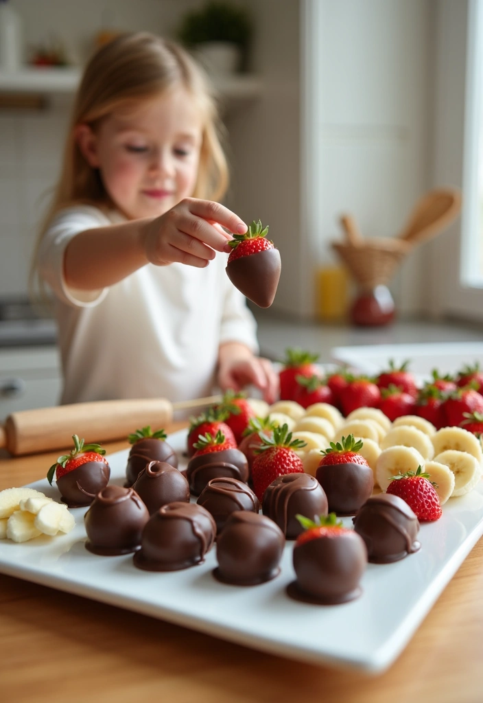 25 Easy Cooking Recipes That Kids Can Make (Fun for the Whole Family!) - 6. Chocolate-Dipped Fruit