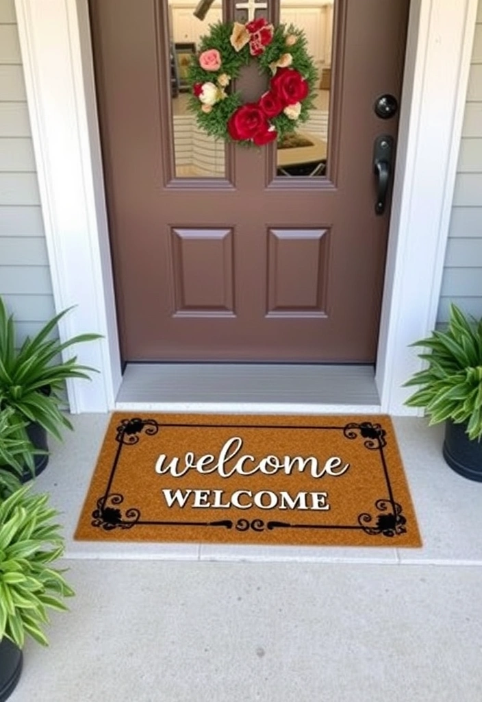 20 DIY Entryway Decor Ideas That Will Wow Your Guests! - 7. Custom Doormat