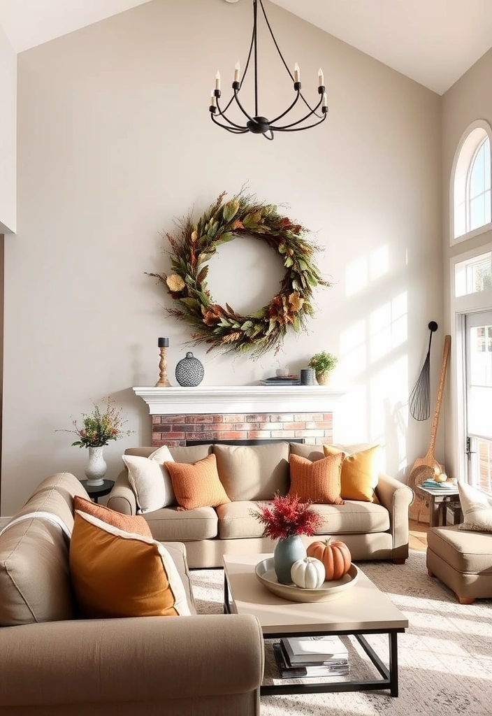 26 High Ceiling Living Room Ideas That'll Leave You Breathless (You Won't Believe #18!) - 15. Seasonal Decor Changes