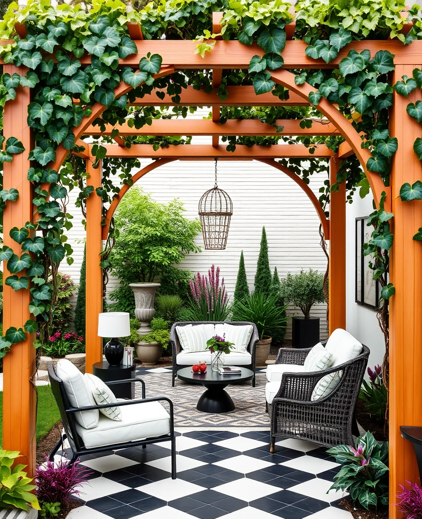 20 Grape Vine Trellis Ideas That Will Make Your Garden Stand Out! - 28. Art Deco Trellis