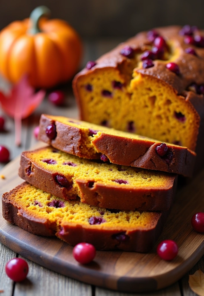 21 Irresistibly Delicious Pumpkin Bread Recipes You'll Crave All Fall! - 4. Pumpkin Cranberry Bread