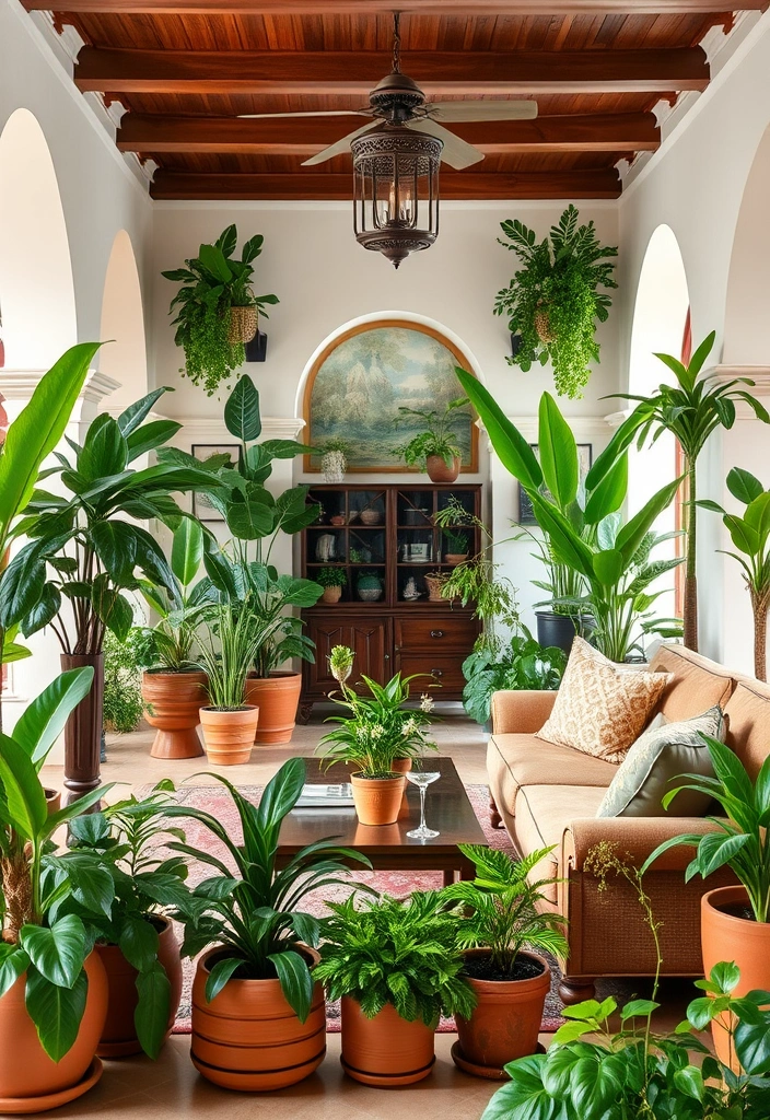 26 Stunning Colonial Living Room Inspirations That Will Transform Your Space! - 20. Indoor Plants