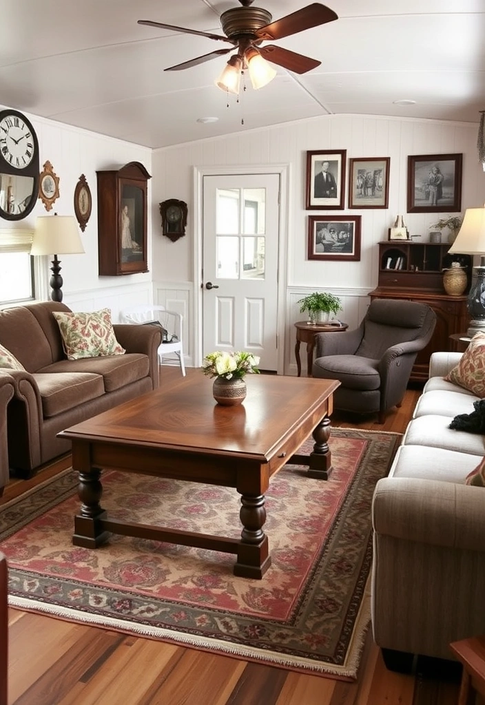 27 Mobile Home Living Room Transformation Ideas That’ll Blow Your Mind! - 4. Vintage Charm