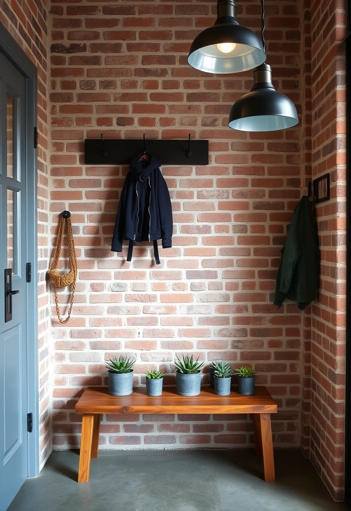 21 Stunning Entryway Ideas That Will Leave Your Guests in Awe! - 12. Industrial Chic