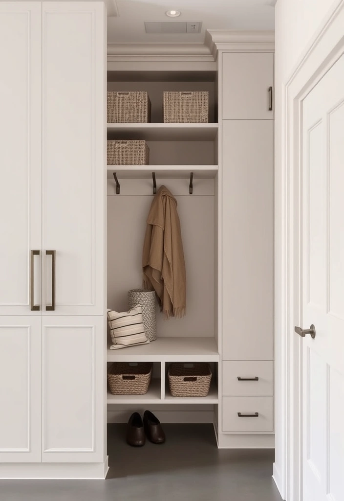 27 Mudroom Laundry Room Ideas That Will Transform Your Space (You Won't Believe #15!) - 18. Minimalist Aesthetic