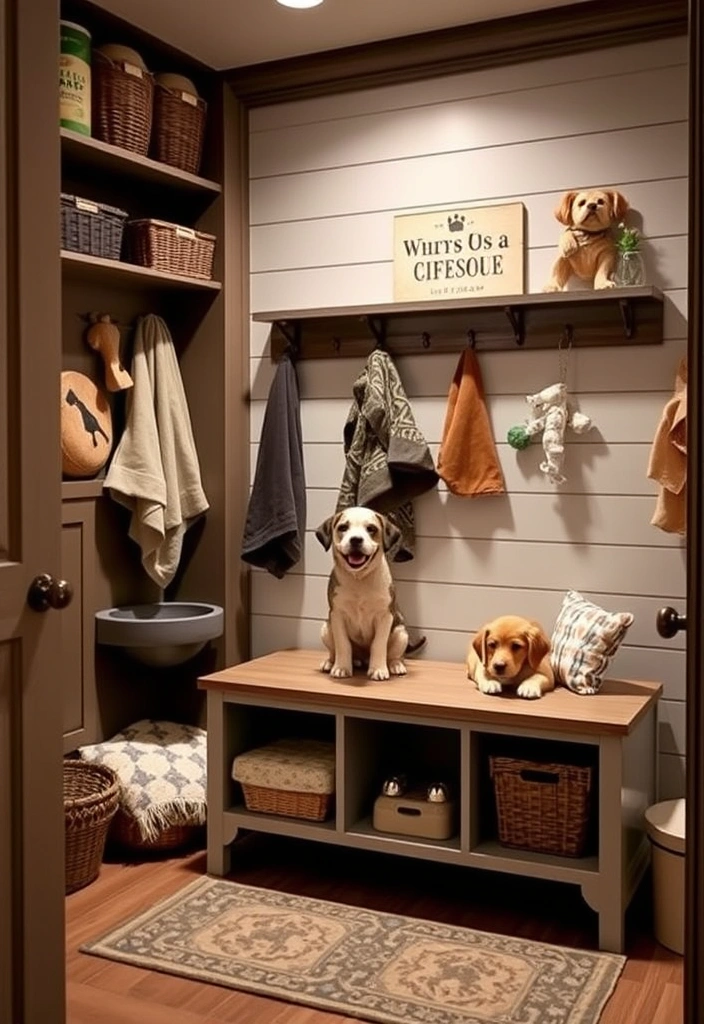 27 Mudroom Laundry Room Ideas That Will Transform Your Space (You Won't Believe #15!) - 11. Dedicated Pet Area