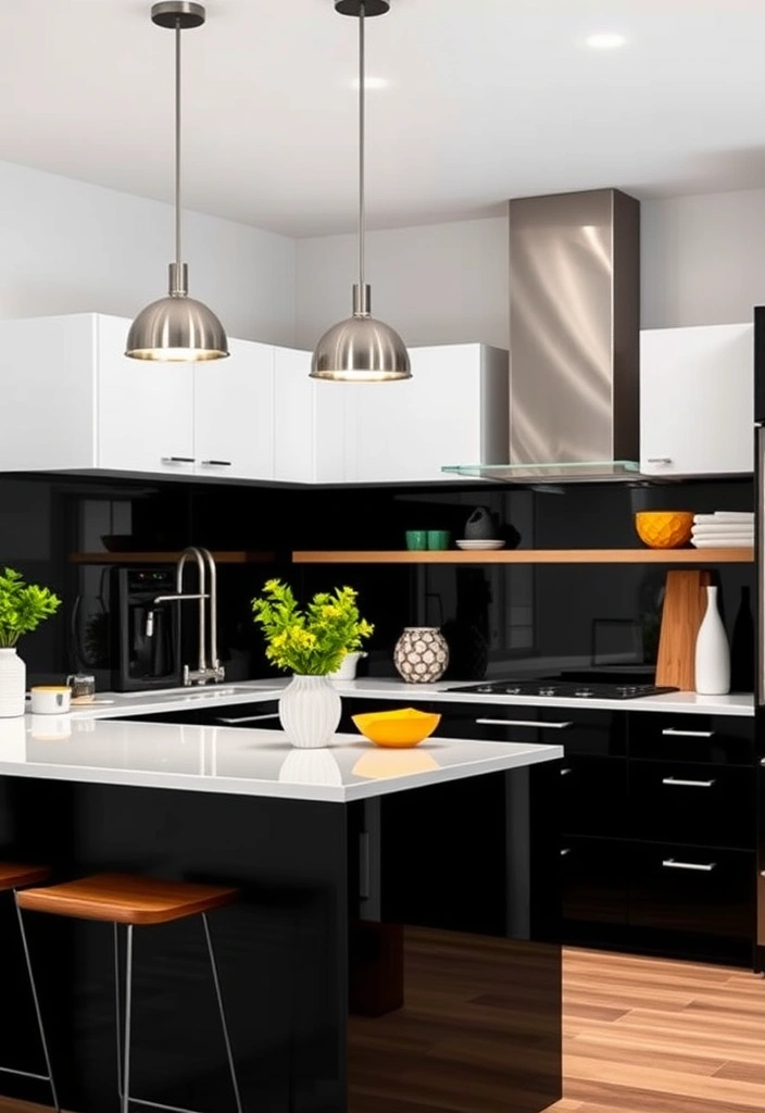 25 Painted Kitchen Cabinet Color Ideas That Will Transform Your Space! - 12. Bold Black