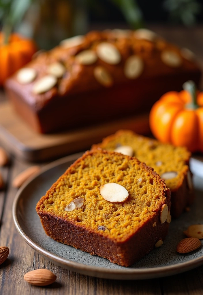 21 Irresistibly Delicious Pumpkin Bread Recipes You'll Crave All Fall! - 11. Pumpkin Almond Bread