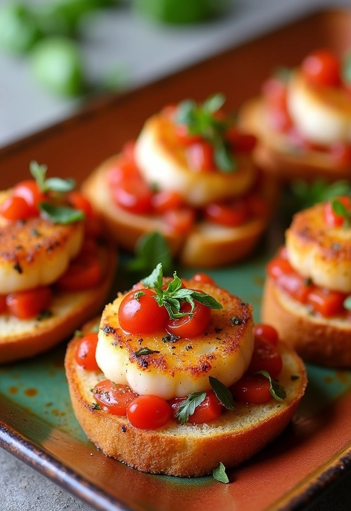 20 Easy Bay Scallop Recipes for Dinner That Will Impress Your Guests! - 14. Bay Scallop Bruschetta