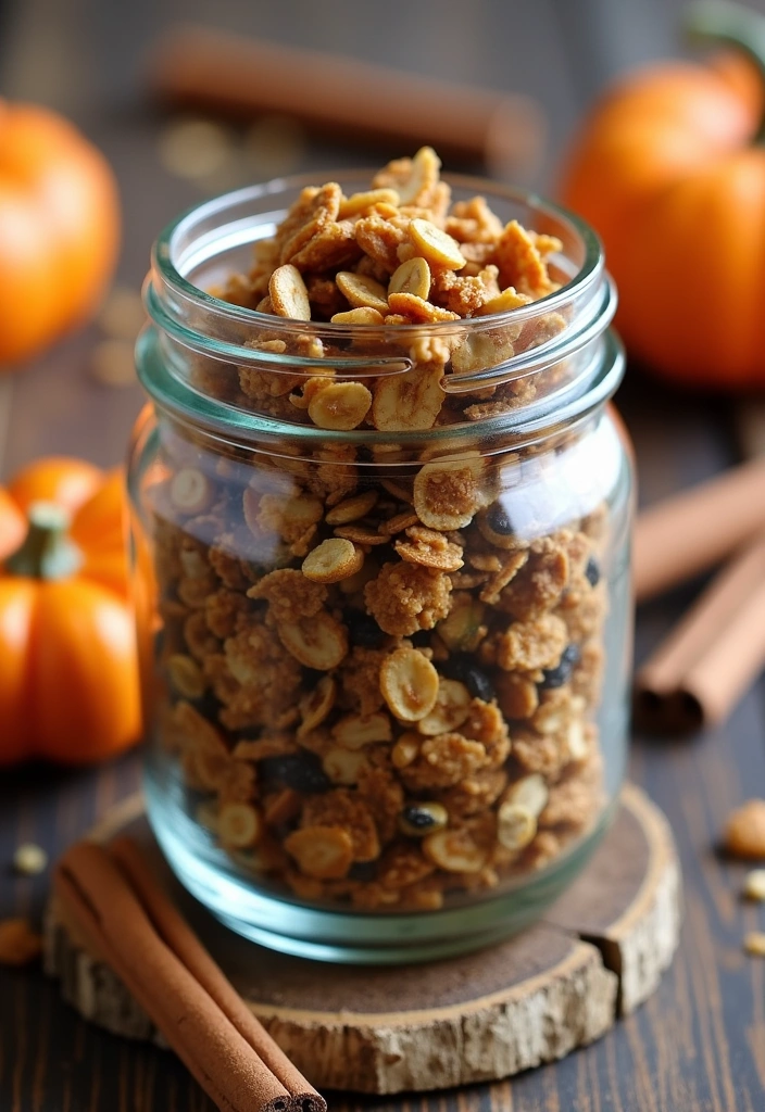 20 Easy Desserts with Pumpkin Puree That Will Blow Your Mind! - 15. Pumpkin Spice Granola