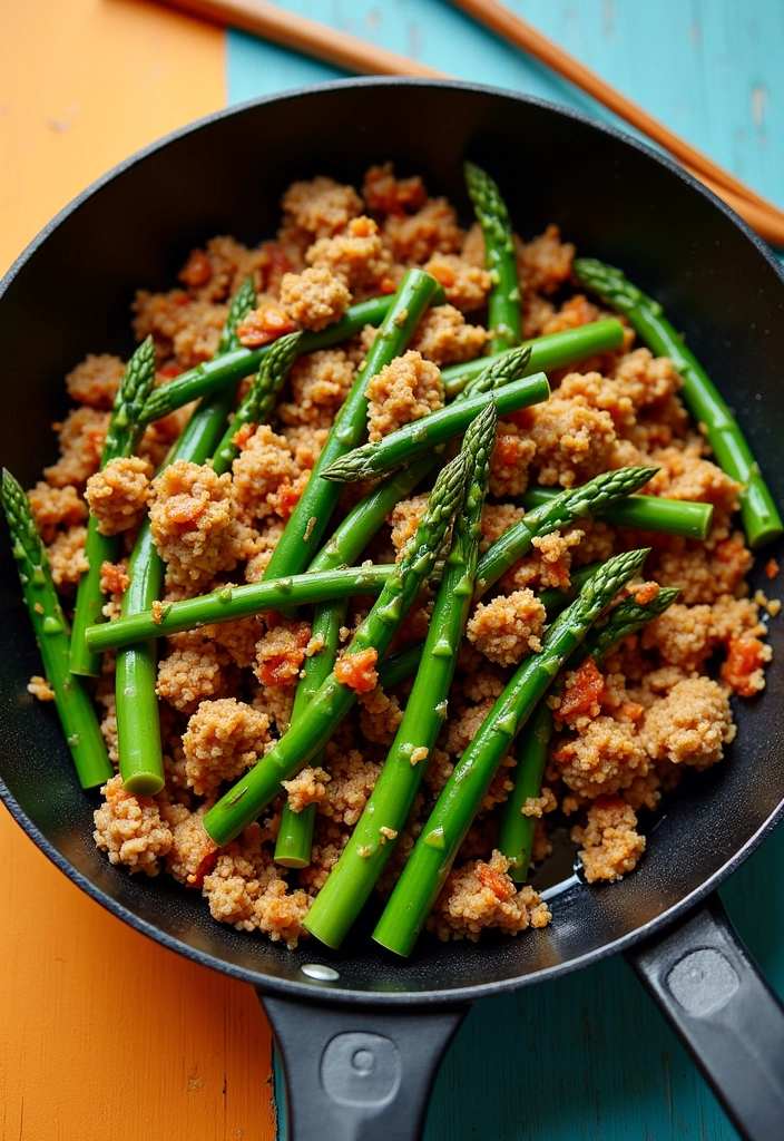 20 Low Calorie High Protein Meals with Ground Turkey That Will Transform Your Dinner Routine! - 10. Turkey and Asparagus Stir-Fry