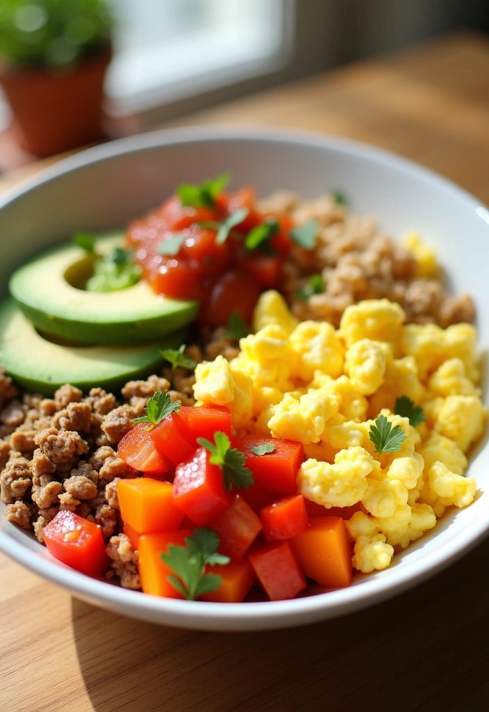 20 Low Calorie High Protein Meals with Ground Turkey That Will Transform Your Dinner Routine! - 14. Turkey and Egg Breakfast Bowl