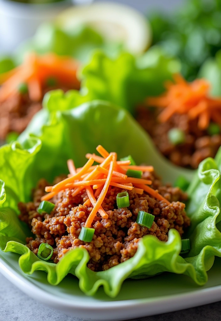 20 Low Calorie High Protein Meals with Ground Turkey That Will Transform Your Dinner Routine! - 2. Spicy Turkey Lettuce Wraps