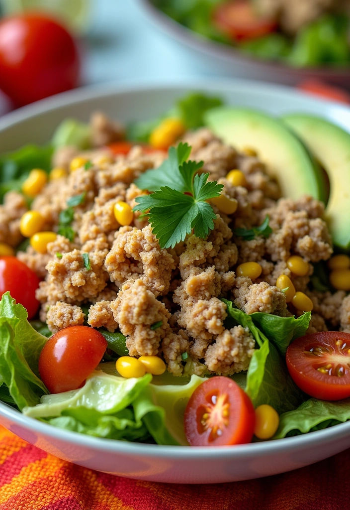 20 Low Calorie High Protein Meals with Ground Turkey That Will Transform Your Dinner Routine! - 5. Turkey Taco Salad