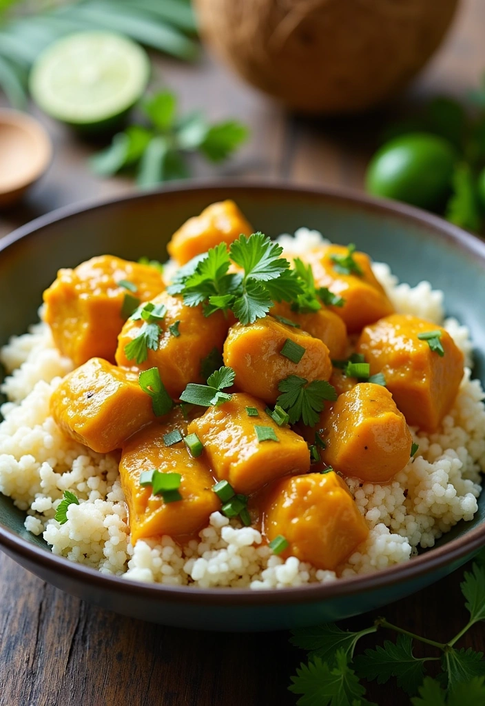 20 Meal Prep Ideas for Low Carb High Protein Lovers (You’ll Want to Try #5!) - 12. Coconut Curry Chicken