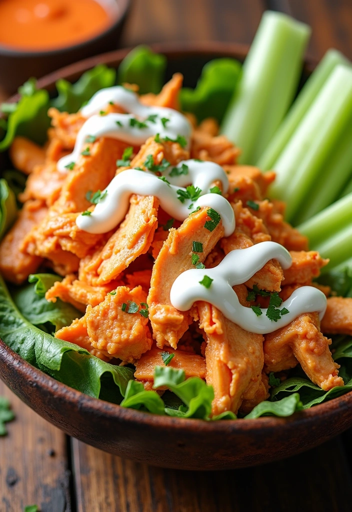 20 Meal Prep Ideas for Low Carb High Protein Lovers (You’ll Want to Try #5!) - 14. Buffalo Chicken Salad