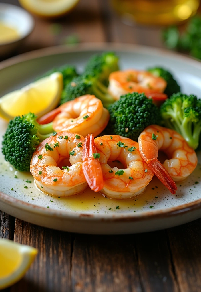 20 Meal Prep Ideas for Low Carb High Protein Lovers (You’ll Want to Try #5!) - 16. Lemon Garlic Shrimp with Broccoli