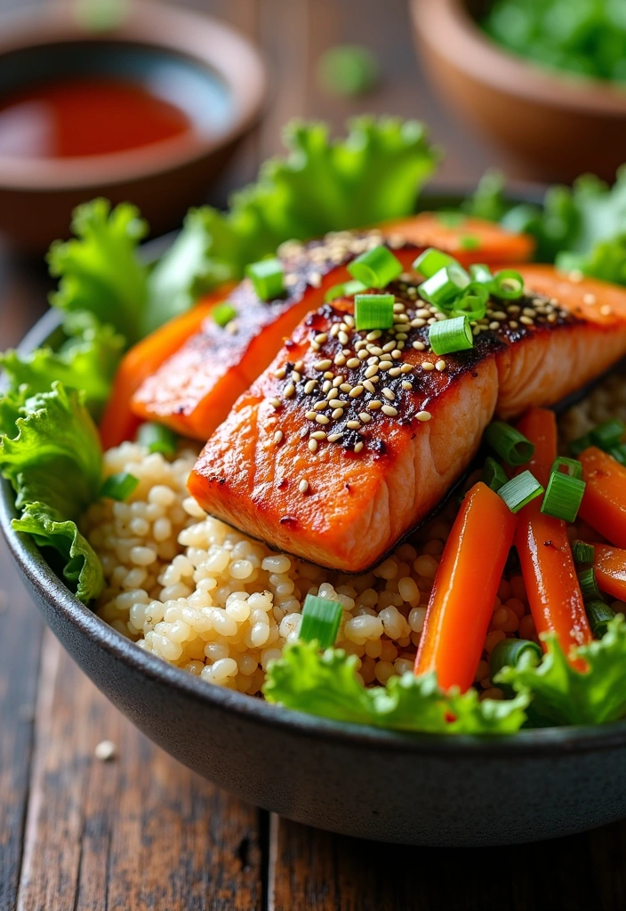 20 Meal Prep Ideas for Low Carb High Protein Lovers (You’ll Want to Try #5!) - 19. Teriyaki Salmon Bowls