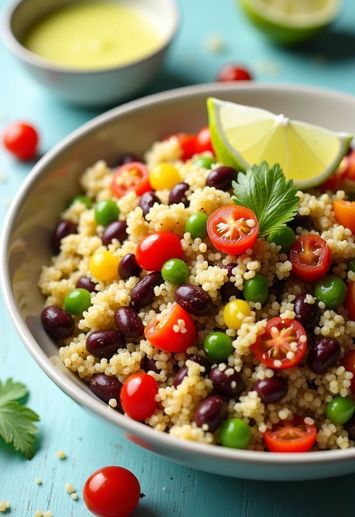 20 Meal Prep Ideas for Low Carb High Protein Lovers (You’ll Want to Try #5!) - 20. Quinoa and Black Bean Salad